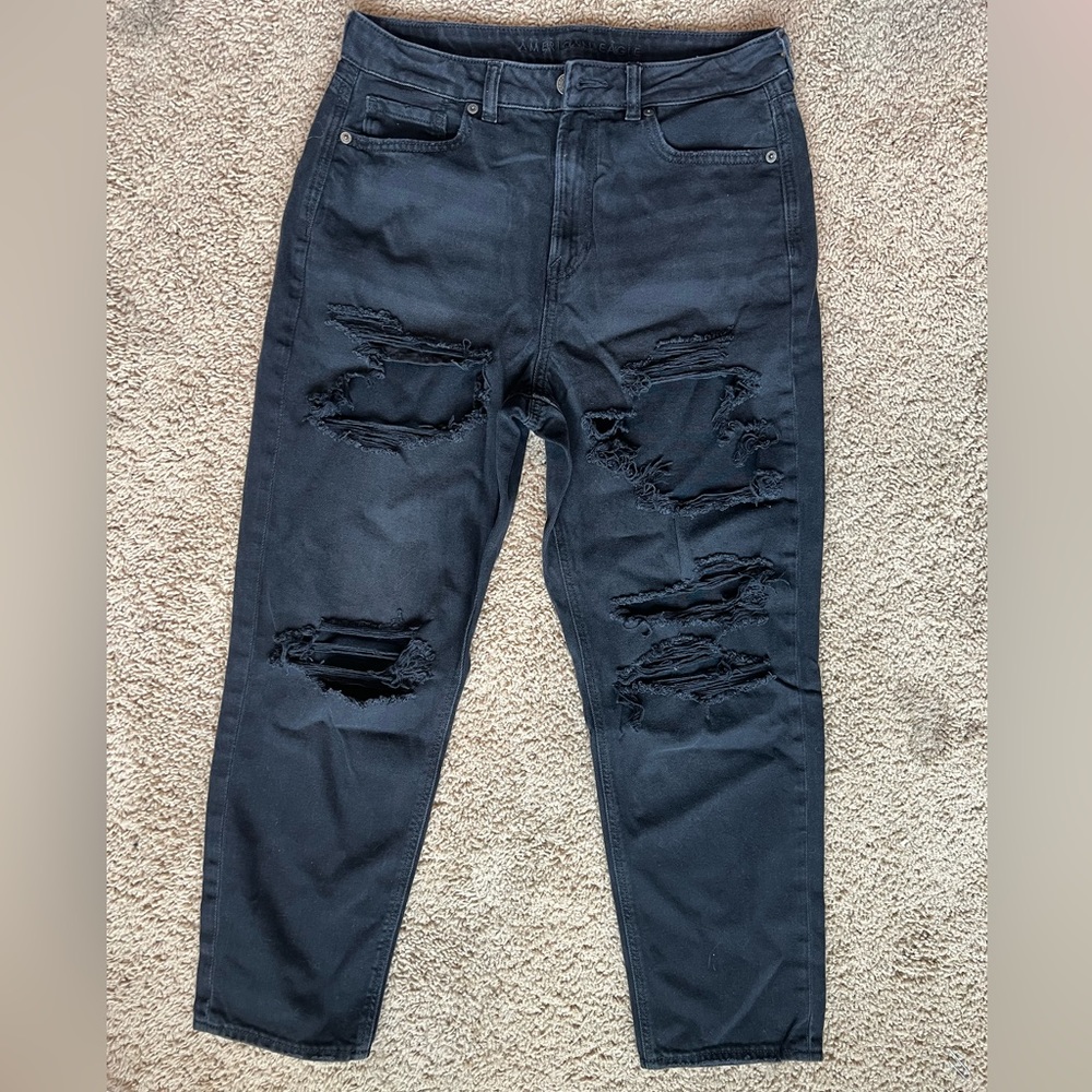 American Eagle Ripped Mom Jeans